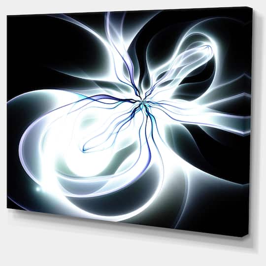 Designart - White Symmetrical Fractal Flower